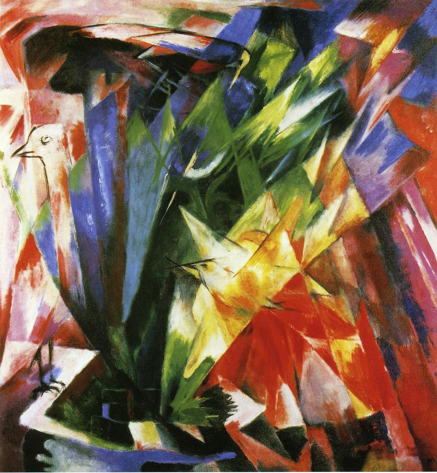 (image for) Reproductions of Franz Marc's art Birds 1914